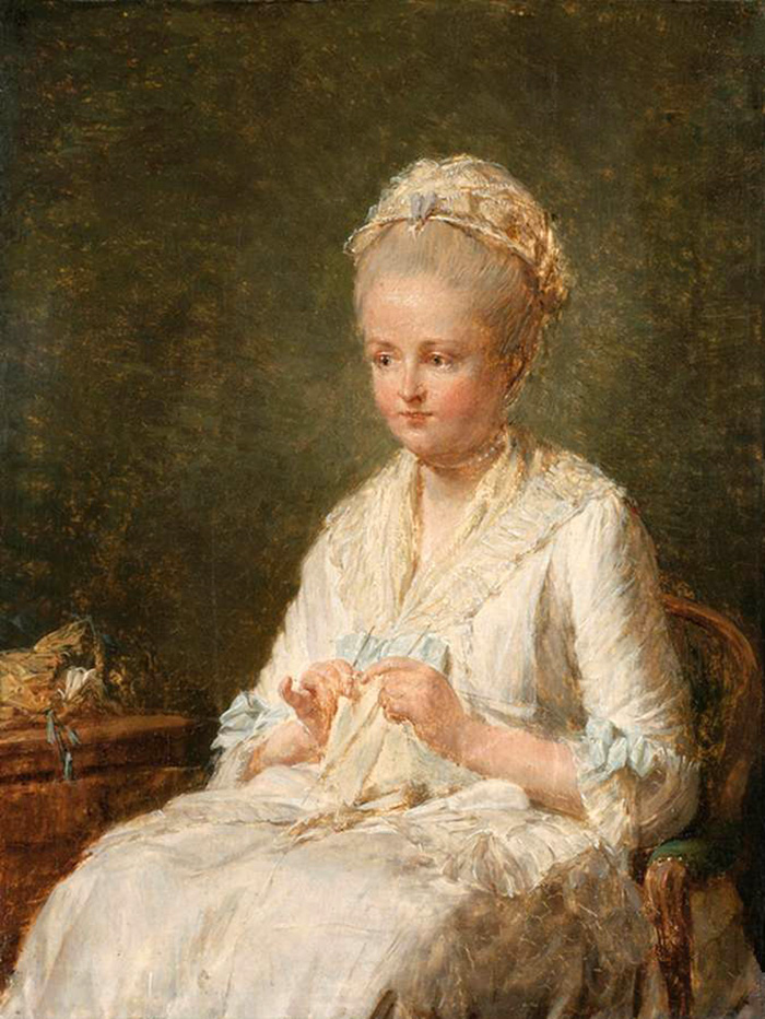 young lady sewing 